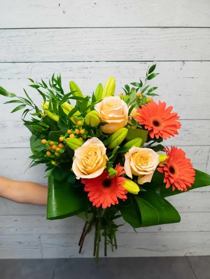 Bouquet de fleurs - L'orange en fête